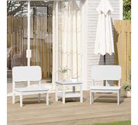 Garden Chairs 2 pcs White 60x52.5x72 cm Solid Wood Pine Berkfield Home White One Size