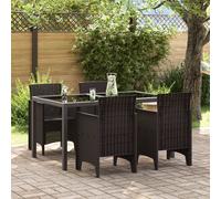 Garden Chairs 4 pcs Brown Poly Rattan Berkfield Home Brown One Size