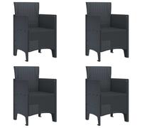 Garden Chair with Cushion Polypropylene Modern Outdoor Seating Patio vidaXL