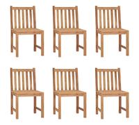 Garden Chairs 6 pcs Solid Teak Wood Berkfield Home Brown One Size