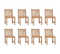 Garden Chairs 8 pcs Solid Teak Wood Berkfield Home Brown One Size