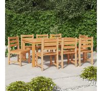 Garden Chairs 8 pcs Solid Wood Teak Berkfield Home Brown One Size