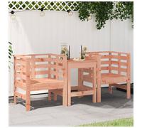 Garden Chairs Natural Solid Pinewood 61.5x53x71cm Slatted Armrest Outdoor Pair