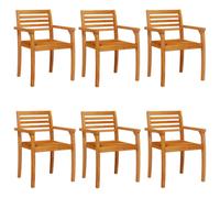 Garden Chairs Outdoor Chair Balcony Dining Chair Solid Wood Acacia vidaXL