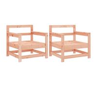 Garden Chairs Outdoor Chair Seat Armchair 2 pcs Solid Wood Douglas vidaXL