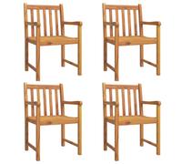 Garden Chairs Outdoor Stackable Dining Chair Armchair Solid Wood Teak vidaXL