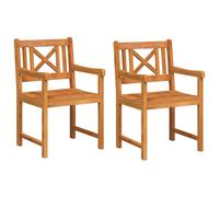 Garden Chairs Outdoor Stackable Dining Chair Armchair Solid Wood Teak vidaXL