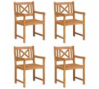 Garden Chairs Outdoor Stackable Dining Chair Armchair Solid Wood Teak vidaXL