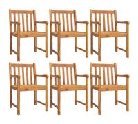 Garden Chairs Outdoor Stackable Dining Chair Armchair Solid Wood Teak vidaXL