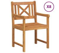 Garden Chairs Outdoor Stackable Dining Chair Armchair Solid Wood Teak vidaXL