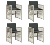 Garden Chairs with Cushions - Mix Beige & Light Grey vidaXL