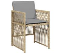Garden Chairs with Cushions - Mix Beige & Light Grey vidaXL