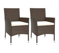 Garden Chairs with Cushions Poly Rattan Garden Seating Outdoor Seating vidaXL