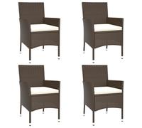 Garden Chairs with Cushions Poly Rattan Garden Seating Outdoor Seating vidaXL