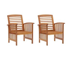 Garden Chairs Wooden Outdoor Dining Seat Armchair Solid Acacia Wood vidaXL