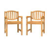 Garden Chairs Wooden Stackable Dining Chair Armchairs Solid Wood Teak vidaXL