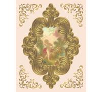 Garden Cherub Composition Notebook: Pink Coquette Angel Baby Floral Vintage Book Cover With Gold Details Painting, Aesthetic, Fancy, Cottage Core, ... Journal for Students, Teens, Adults.
