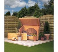 Rowlinson Shiplap Storage Chest, Garden Storage, 940 x 1380 x 900, Dipped Honey Brown