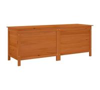 Garden Chest Brown Solid Fir Wood 150 x 50 x 56.5 cm Weatherproof Storage Space Garden Box Cushion Box for Balcony Patio Outdoor with Optimal Ventilation and Robust Wooden Design