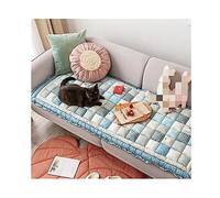 Garden Chic Cotton Protective Couch Cover Case,New Magic Sofa Cover,A Chic Couch Cover for Pet Owners,Comfortable,Scratch-Resistant,Dirt tolerance Machine Washable Slipcovers (Blue, 50 * 50cm)