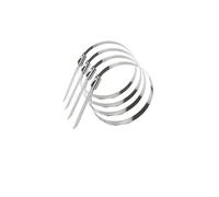 Garden Clearance Deals, 304Material Stainless Steel Metal Cable Ties Tie Zip Wrap Exhaust Heat Straps Induction Pipe Cable Tie Shovels & Rope(4.6-250mm)