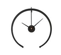Garden Clock Weatherproof Outdoor Iron Wall Clock Outdoor Semicircle Wall Clock Outdoor Use Nordic Creative Lightweight Luxury Beautifully Suitable for Wall Decoration-Gold (Black) Made in China
