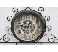 Garden Clock With Coat Hooks -For Outdoor Or Indoor Use. Clock Face Is 15Cms In Diameter.