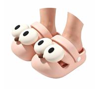Garden Clogs- Water Beach Shoes Whimsical Kids Indoor Sandal for Tremendous Adorable Cartoon Eyes Breathable Soft Sole Summer for Toddlers and Girls Basic Pink