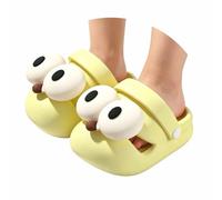 Garden Clogs- Water Beach Shoes Whimsical Kids Indoor Sandal for Tremendous Adorable Cartoon Eyes Breathable Soft Sole Summer for Toddlers and Girls Basic Yellow