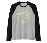 Garden Club Salem Massachusetts Vintage Distressed Gardening Raglan Baseball Tee