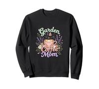 Garden Coffee Mom Floral Cozy Aesthetic Design Sweatshirt