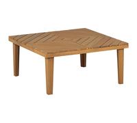 Beliani Acacia Wood Garden Coffee Table 70 x 70 cm Light BARATTI