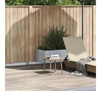 Garden Coffee Table Beige 40x40x37 cm PE Rattan Powder-Coated Steel Outdoor UV