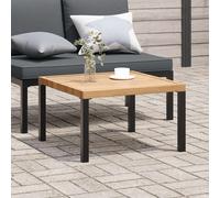 vidaXL Garden Coffee Table Patio Dining Table Outdoor Table Black Aluminium