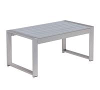 Beliani Garden Coffee Table SALERNO Metal Light Grey, Grey