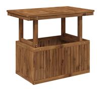 Garden Coffee Table Solid Acacia Wood Height Adjustable Dining Patio vidaXL