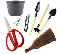 GARDEN COLISEUM 8-piece Bonsai tools set. Bonsai tool kit.Bonsai tree care kit.pruning scissors.Traditional cleaning brush.Bonsai kit.bonsai