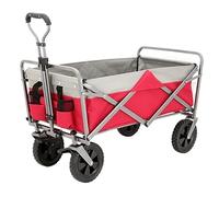 Garden Collapsible Utility Wagon Carts Large Capacity Beach Folding With All-Terrain Wheels Outdoor Camping Buggy(A)