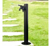 Garden Column Faucet Vertical Water Hydrant - Durable Stainless Steel Outdoor Faucet Water Tap - Floor Mounted Water Column Decorative Water Feature Fountain with Mounting Accessories(Height