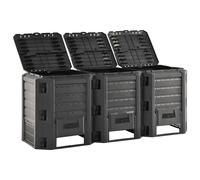 vidaXL Garden Composter Black 1200 L, Black