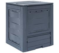 vidaXL Garden Composter Grey 260L Patio Fertiliser Container Waste Recycle Bin