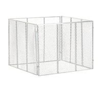 Garden composter made of galvanised iron, 100 x 100 x 77 cm, robust compost bin with open grid structure for optimal ventilation, ideal for garden waste, kitchen waste