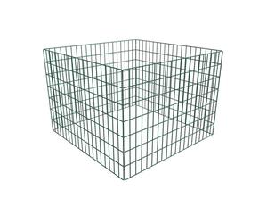 Garden Composter Square Mesh Green 100x100x70cm Powder Coated Steel Durable 70cm