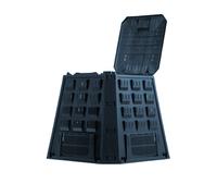 Garden Composter Waste Bin Outdooor Weather-Resistant Waterproof 420L Black