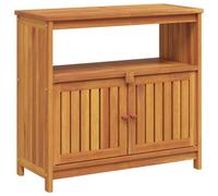 Garden Console Table with Storage Light Acacia 110 x 35 x 75 cm