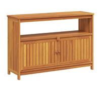 Garden Console Table with Storage Light Acacia 110 x 35 x 75 cm