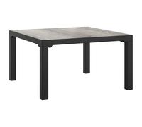 vidaXL Garden Coffee Table Grey 55x55x31 cm DPC and Steel End Sofa Couch Table
