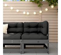 vidaXL Garden Corner Sofa Grey Solid Wood Pine