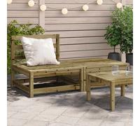 Garden Corner Sofa Natural Impregnated Solid Pine 70x70x67cm Modular Set 2pcs XL