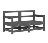 Garden Corner Sofas Outdoor Sectional Sofa 2 pcs Grey Solid Wood Pine vidaXL